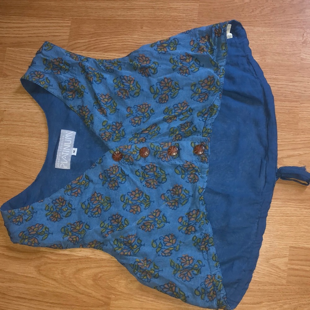 90s cropped tank button up